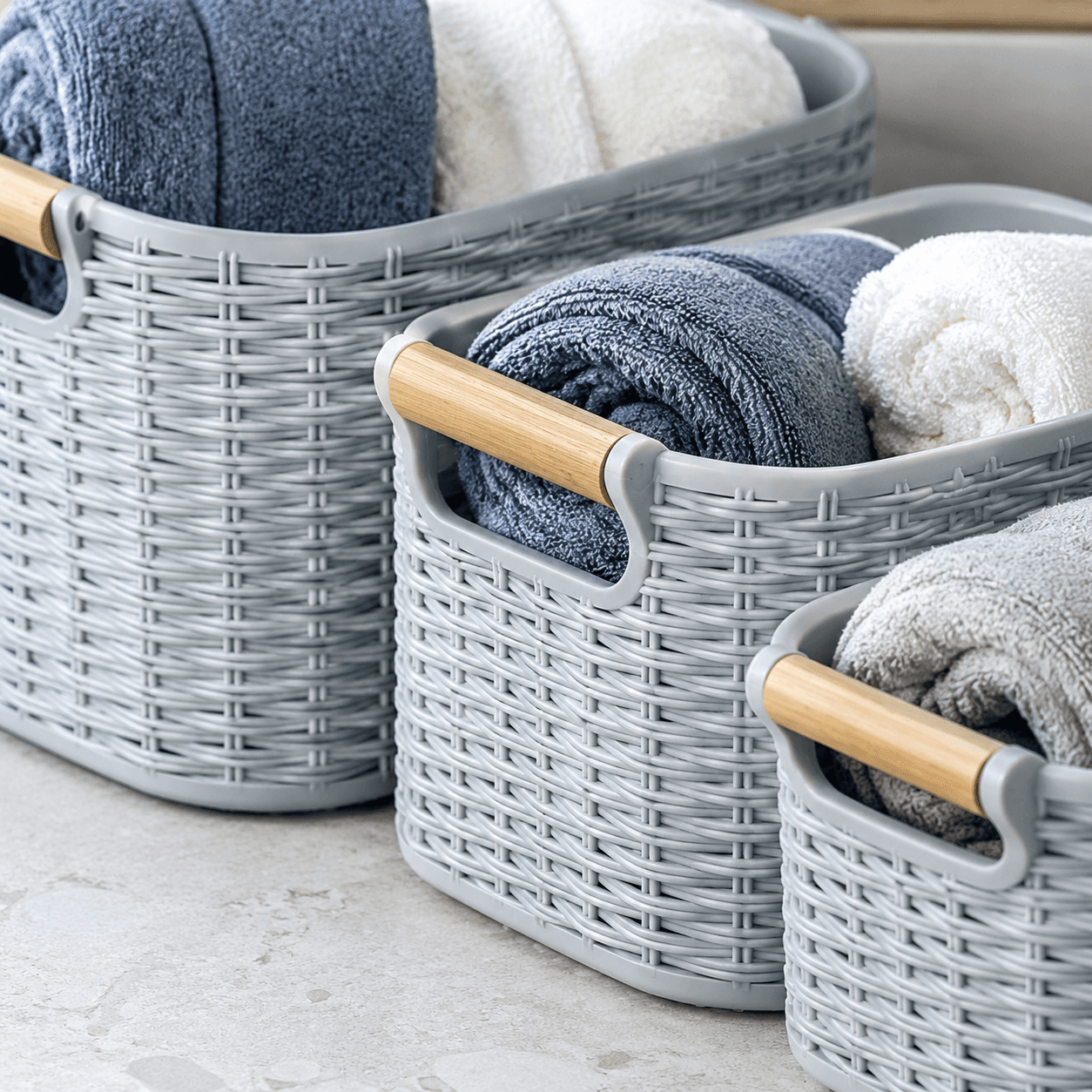 Waterproof Storage Basket Trio — Detail